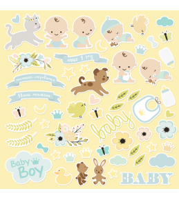 Набор высечек "Smile Baby"  , 58 шт 