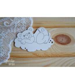 Чипборд " Медвежонок"  5,7х5,7 см 