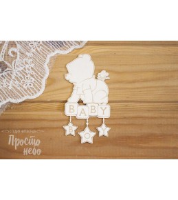 Чипборд " Минни Винни "Baby""    56*104 мм  